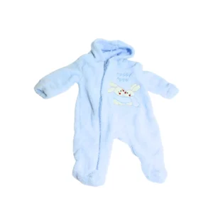 Плюшен гащеризон с качулка за бебе момче