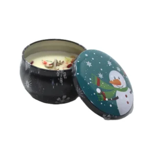 Коледна свещ в метална кутия