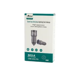 Зарядно- Адаптер за кола - USB + Type-C