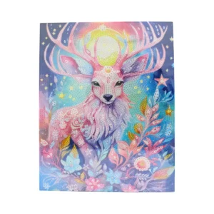 Диамантен гоблен „Мистичен елен“ – светлина, хармония и спокойствие - 50х40cm